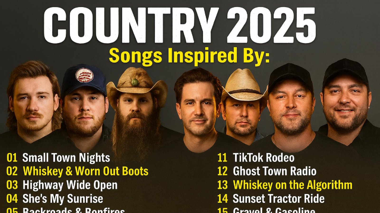 🎶 Country Music Playlist 2025 – Inspired by Morgan Wallen, Luke Combs, Luke Bryan, Chris Stapleton, Jason Aldean